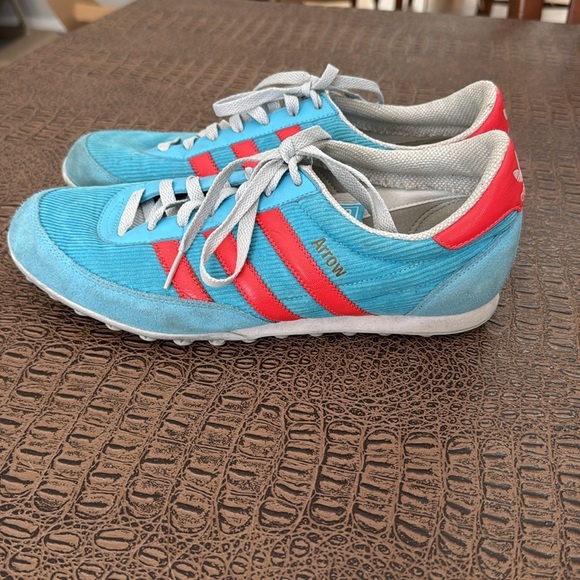 Adidas Originals Arrow Blue Red Sneakers 8 US Men’s Vintage Corduroy Low Top - Picture 4 of 13